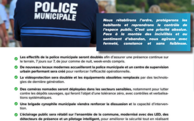 Sécurité et protection de la population